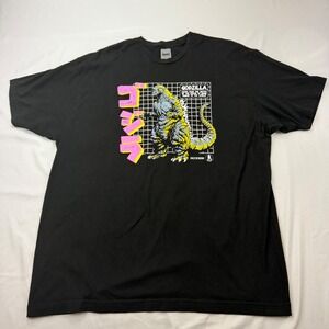 Godzilla Graphic T-Shirt Mens 2XL Black King of the Monsters Kaiju Retro Tee